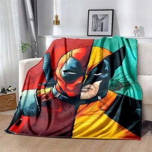 Wolverine Ferocity Deadpool Humour Blanket – Machine Washable