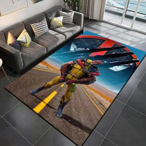 Deadpool & Wolverine Rug – Triple-Layer Grip Polyester