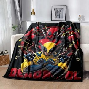 Deadpool vs Wolverine Bedspread – Plush Comic Art Design