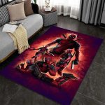 Deadpool Comic Art Rug – Fade-Resistant Vibrant Design