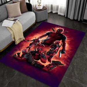 Deadpool Comic Art Rug – Fade-Resistant Vibrant Design