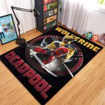 Deadpool & Wolverine Living Room Rug – Durable Polyester Floor Protector