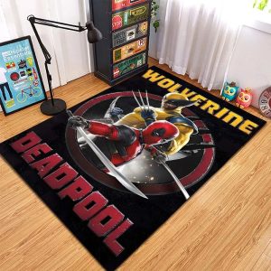 Deadpool & Wolverine Living Room Rug – Durable Polyester Floor Protector