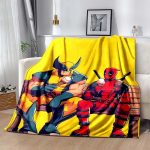 Wolverine & Deadpool Fleece Throw – Snuggle-Ready HD Graphics