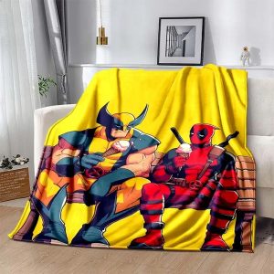 Wolverine & Deadpool Fleece Throw – Snuggle-Ready HD Graphics