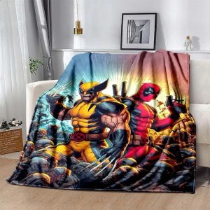Deadpool & Wolverine Luxury Throw – Fade-Resistant Pop Culture