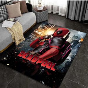 Deadpool HD Print Rug – Stain-Resistant Decor