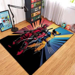 Wolverine vs Deadpool Rug – Vibrant Floor Mat