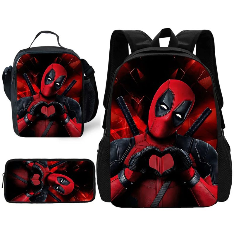 Deadpool Backpack for Daily Use – Multiple Storage Pockets