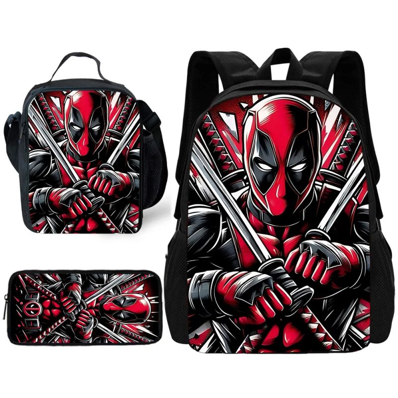 Deadpool Backpack Gift Set – Comic Graphics for Boys Girls