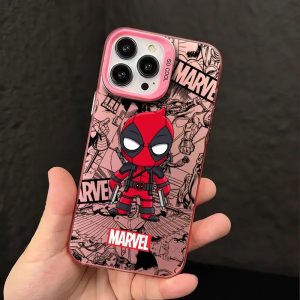 Deadpool iPhone 11-16 Case – Clear Back Silicone Edges Armour