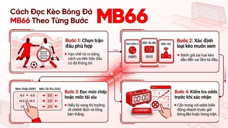Cách Đọc Kèo Bóng Đá MB66 Theo Từng Bước